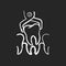 Dental surgery chalk white icon on black background