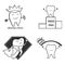 Dental symbol collection. Clean and bright designs.