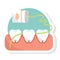 dental teeth floss. Vector illustration decorative design