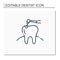 Dental treatment line icon