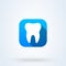 Dental Treatment and Tooth. Simple vector modern icon design illustration
