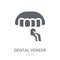 Dental veneer icon. Trendy Dental veneer logo concept on white b