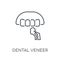 Dental veneer linear icon. Modern outline Dental veneer logo con