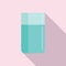 Dental wash glass icon flat vector. Mouthwash mint