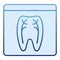 Dental xray flat icon. Tooth xray blue icons in trendy flat style. Orthodontic roentgen gradient style design, designed