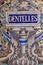 dentelles Mosaic Mural  Bon Marche department store lace sign Paris France