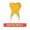 Dentin decay isolated dental care and medicine dentistry