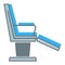 Dentist chair isolated icon, dentistry clinic furniture