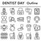 Dentist Day icons set