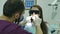 Dentist doctor examines a woman patient medicine  checkup