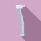 Dentist drill icon, flat style