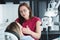 A dentist examines a patient in a dental office. The concept of health, medicine and treatment in medical institutions