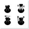 Dentist glyph icons set