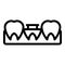 Dentist implant icon outline vector. Dental tooth