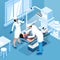 Dentist Isometric Illustration