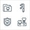 dentist line icons. linear set. quality vector line set such as dental implant, prevention, floss