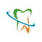 dentist medical stomatology dental clinic Logo design vector template