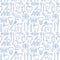 Dentist, orthodontics seamless pattern with line style icons. Health care background for dentistry clinic. Outline dental care, me