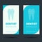 Dentist and stomatologist business card template. Tooth icon