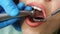 Dentist treats girl`s teeth