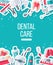 Dentistry Banner With Flat Sticker Icons