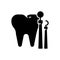 Dentistry black glyph icon