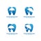 Dentistry- dental clinic logo and icons Vector, with umbrella