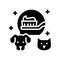 dentistry domestic pets glyph icon vector illustration