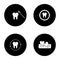 Dentistry glyph icons set