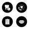 Dentistry glyph icons set