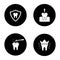 Dentistry glyph icons set