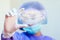 Dentistry and healthcare concept at dental clinic. Dentist check-up teeth X-ray film