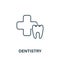 Dentistry icon from medical collection. Simple line element Dentistry symbol for templates, web design and infographics
