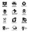 Dentistry icons, dental clinic isolated signs