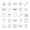 Dentistry linear icons set