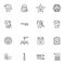 Dentistry related line icons set
