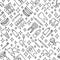 Dentistry seamless pattern with flat line icons. Background for dental clinics disign.