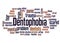 Dentophobia fear of dentists word cloud concept