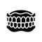 denture dental care glyph icon vector illustration