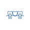 Denture line icon concept. Denture flat  vector symbol, sign, outline illustration.