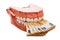 Dentures with euro banknotes