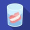 Dentures.Old age single icon in flat style vector symbol stock illustration web.