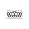 Dentures teeth line icon