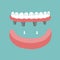 Dentures ,teeth and tooth concept of dental