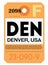 Denver airport luggage tag