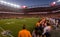 Denver Broncos and New York Giants teams at Mile High stadium