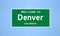 Denver, Colorado city limit sign. Town sign from the USA.