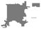Denver Colorado city map grey illustration silhouette shape