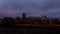 Denver skyline in fog at sunrise time lapse