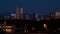 Denver Skyline Skyscrapers Smooth Sunrise Time Lapse Zoom Out